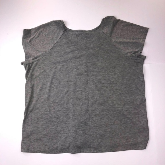 Earth Angels 2X Short Sleeves Gray Shirt Blouse - Picture 2 of 5